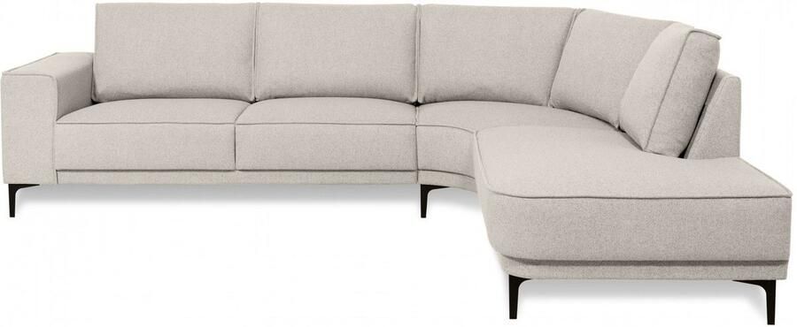 Places of Style Hoekbank CASINA met ronde ottoman poef voetenbank in een zachte chenille stof - Foto 6