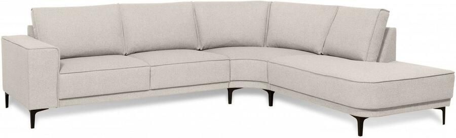 Places of Style Hoekbank CASINA met ronde ottoman poef voetenbank in een zachte chenille stof - Foto 9