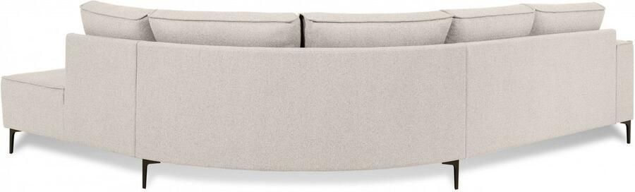 Places of Style Hoekbank CASINA met ronde ottoman poef voetenbank in een zachte chenille stof - Foto 10