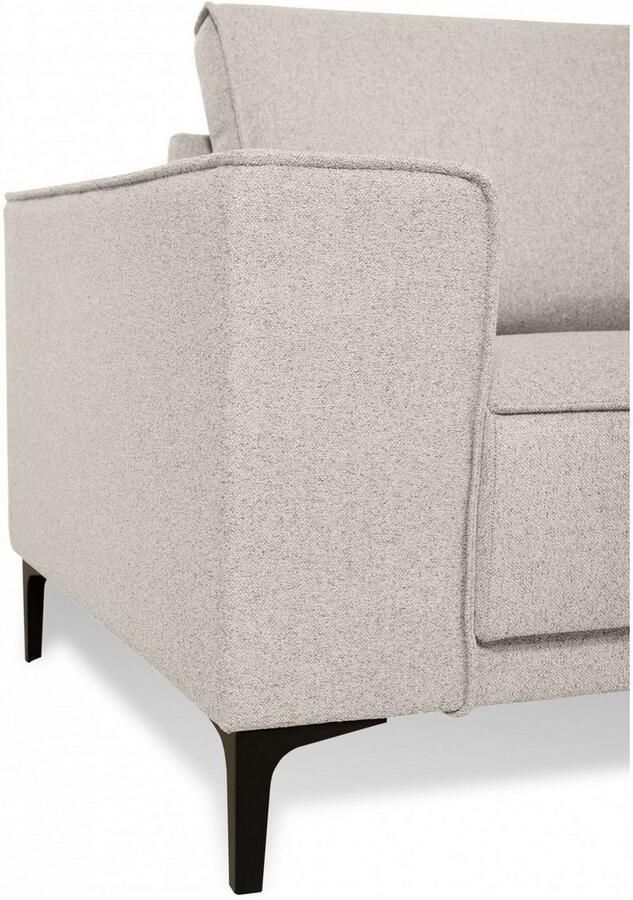 Places of Style Hoekbank CASINA met ronde ottoman poef voetenbank in een zachte chenille stof - Foto 3