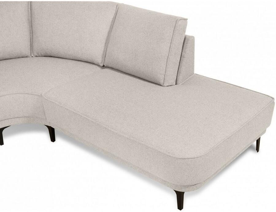 Places of Style Hoekbank CASINA met ronde ottoman poef voetenbank in een zachte chenille stof - Foto 2