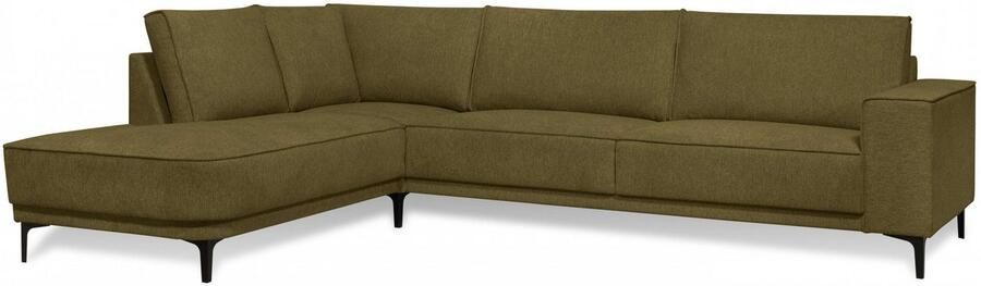 Places of Style Hoekbank CASINA met ronde ottoman poef voetenbank in een zachte chenille stof - Foto 8