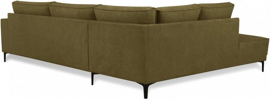 Places of Style Hoekbank CASINA met ronde ottoman poef voetenbank in een zachte chenille stof - Foto 6