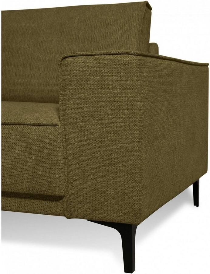 Places of Style Hoekbank CASINA met ronde ottoman poef voetenbank in een zachte chenille stof - Foto 2