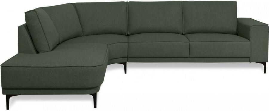 Places of Style Hoekbank CASINA met ronde ottoman poef voetenbank in een zachte chenille stof - Foto 7