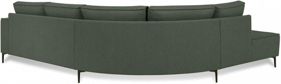 Places of Style Hoekbank CASINA met ronde ottoman poef voetenbank in een zachte chenille stof - Foto 11