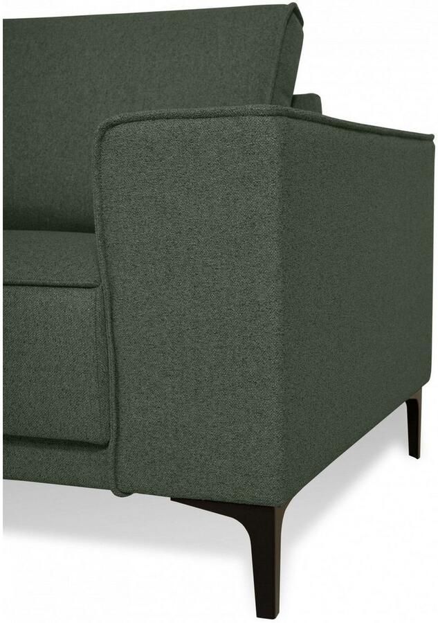 Places of Style Hoekbank CASINA met ronde ottoman poef voetenbank in een zachte chenille stof - Foto 3