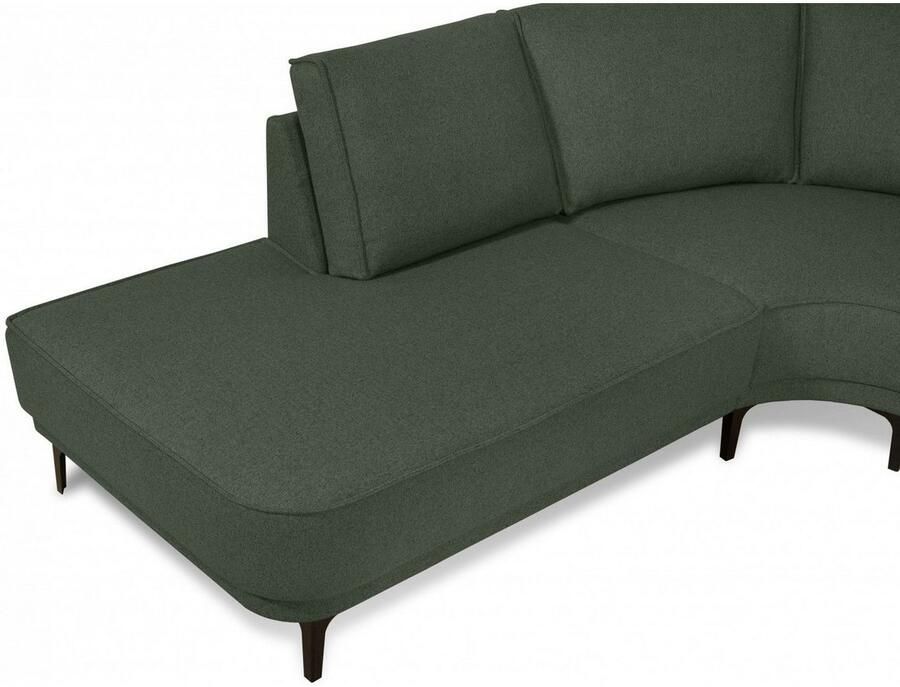 Places of Style Hoekbank CASINA met ronde ottoman poef voetenbank in een zachte chenille stof - Foto 2