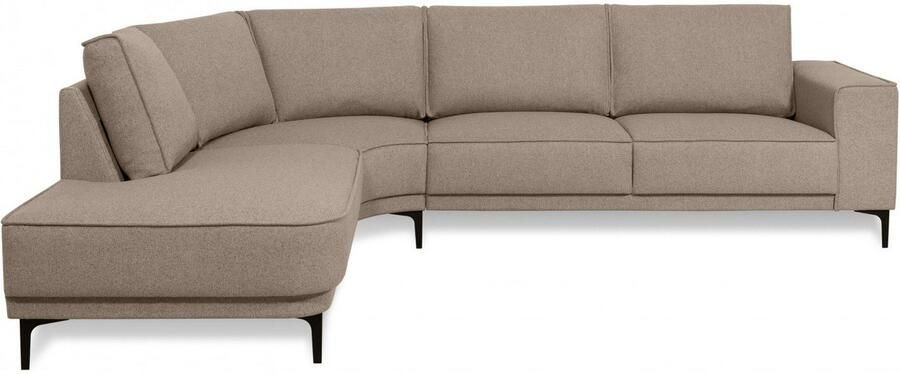 Places of Style Hoekbank CASINA met ronde ottoman poef voetenbank in een zachte chenille stof - Foto 7