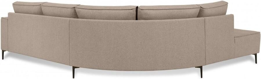 Places of Style Hoekbank CASINA met ronde ottoman poef voetenbank in een zachte chenille stof - Foto 11