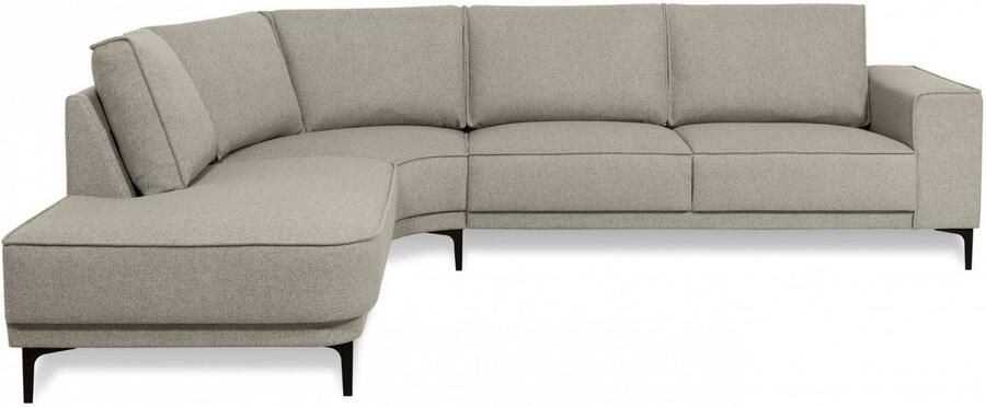 Places of Style Hoekbank CASINA met ronde ottoman poef voetenbank in een zachte chenille stof - Foto 7