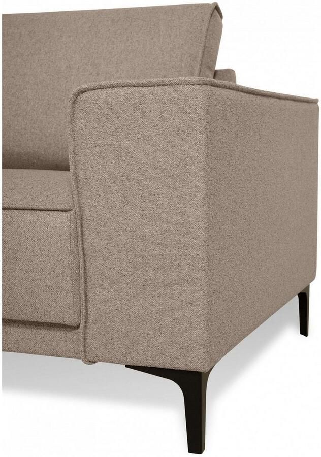 Places of Style Hoekbank CASINA met ronde ottoman poef voetenbank in een zachte chenille stof - Foto 3