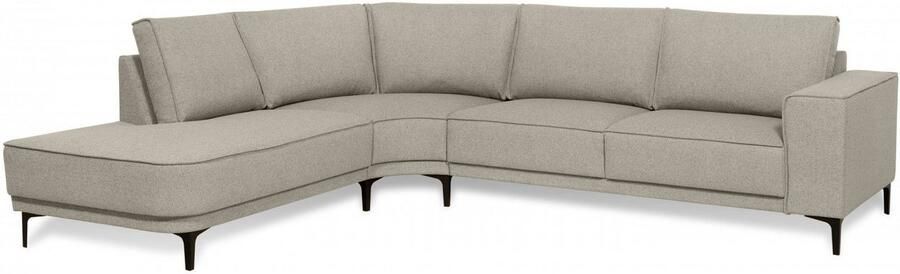 Places of Style Hoekbank CASINA met ronde ottoman poef voetenbank in een zachte chenille stof - Foto 10