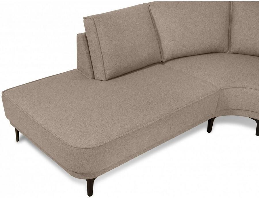 Places of Style Hoekbank CASINA met ronde ottoman poef voetenbank in een zachte chenille stof - Foto 2