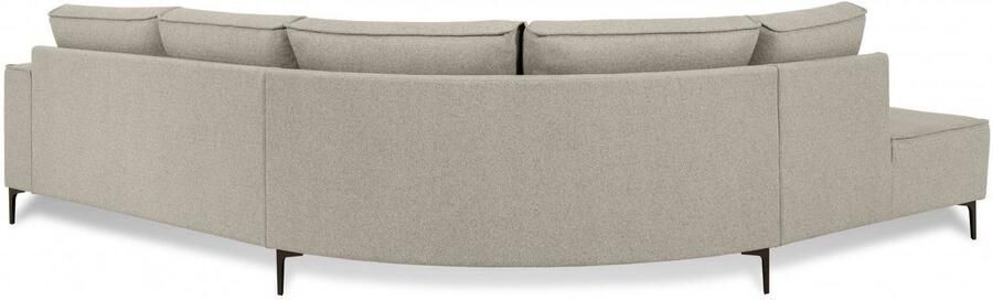 Places of Style Hoekbank CASINA met ronde ottoman poef voetenbank in een zachte chenille stof - Foto 11