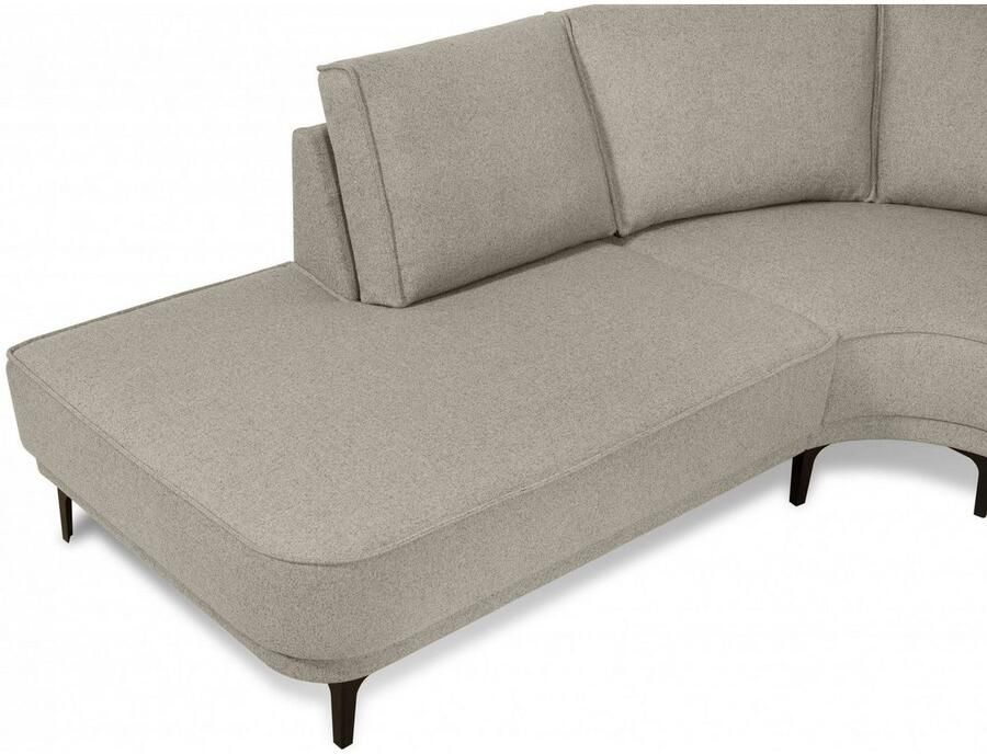 Places of Style Hoekbank CASINA met ronde ottoman poef voetenbank in een zachte chenille stof - Foto 2