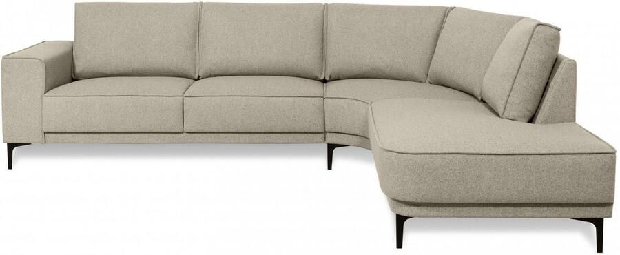 Places of Style Hoekbank CASINA met ronde ottoman poef voetenbank in een zachte chenille stof - Foto 6