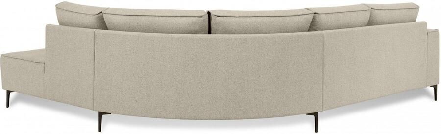 Places of Style Hoekbank CASINA met ronde ottoman poef voetenbank in een zachte chenille stof - Foto 10