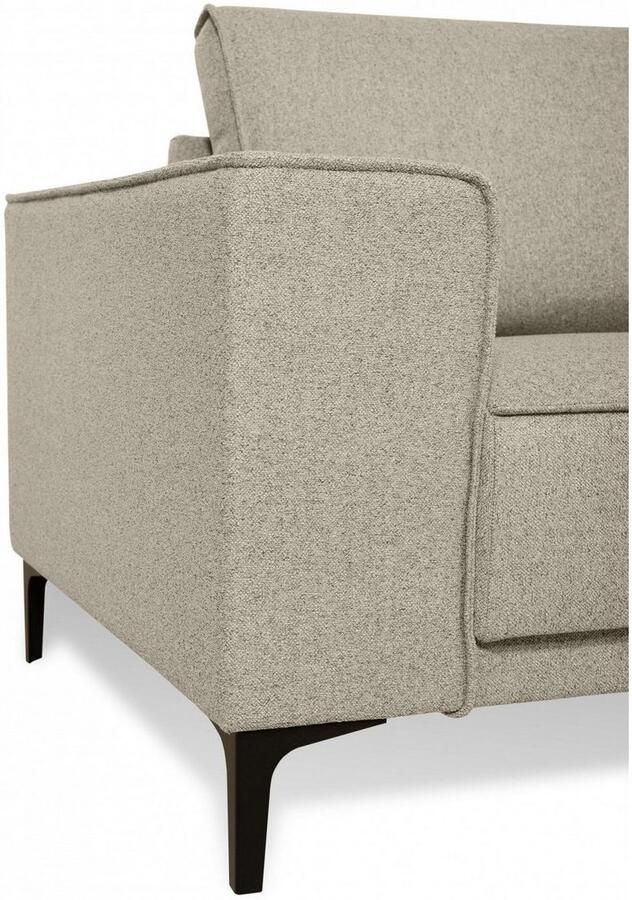 Places of Style Hoekbank CASINA met ronde ottoman poef voetenbank in een zachte chenille stof - Foto 3