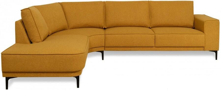 Places of Style Hoekbank CASINA met ronde ottoman poef voetenbank in een zachte chenille stof - Foto 7