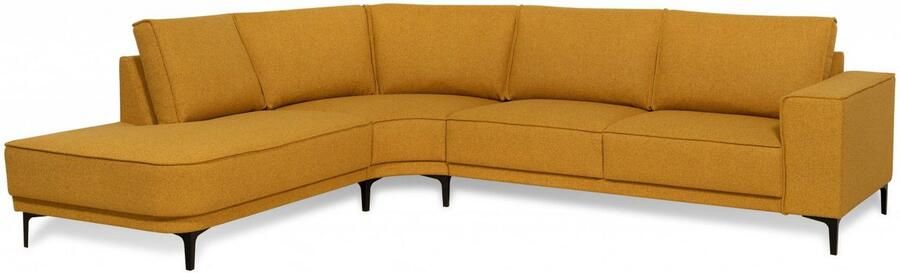 Places of Style Hoekbank CASINA met ronde ottoman poef voetenbank in een zachte chenille stof - Foto 11