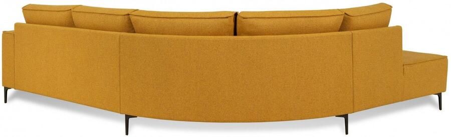 Places of Style Hoekbank CASINA met ronde ottoman poef voetenbank in een zachte chenille stof - Foto 10