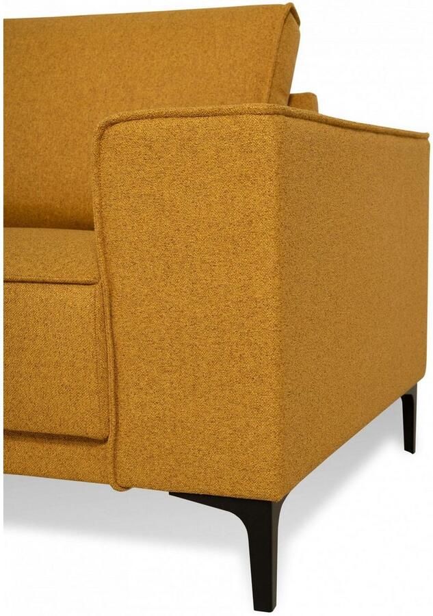 Places of Style Hoekbank CASINA met ronde ottoman poef voetenbank in een zachte chenille stof - Foto 3