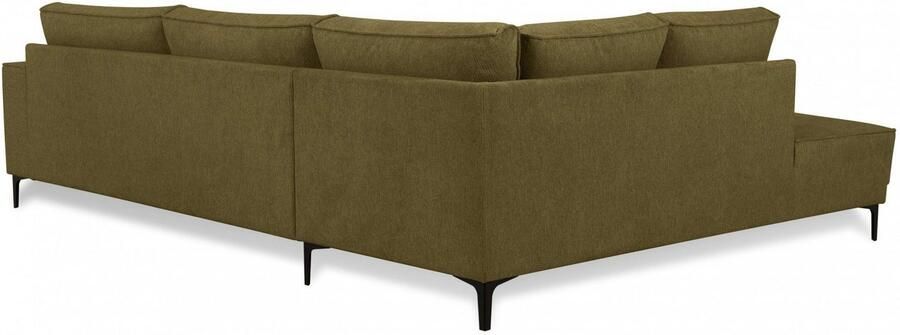 Places of Style Hoekbank CASINA met ronde ottoman poef voetenbank in een zachte chenille stof - Foto 6