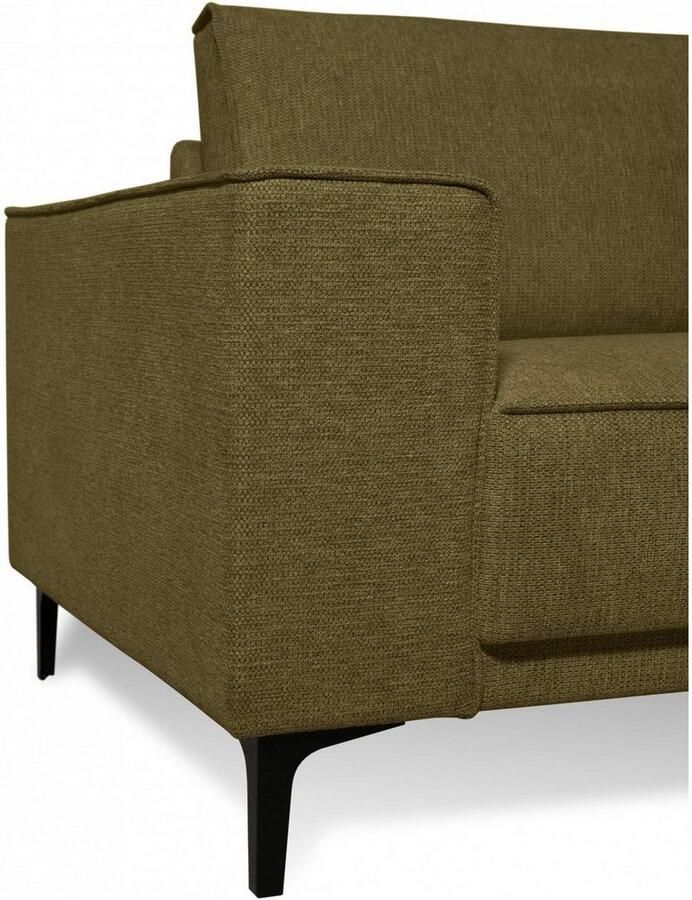 Places of Style Hoekbank CASINA met ronde ottoman poef voetenbank in een zachte chenille stof - Foto 2