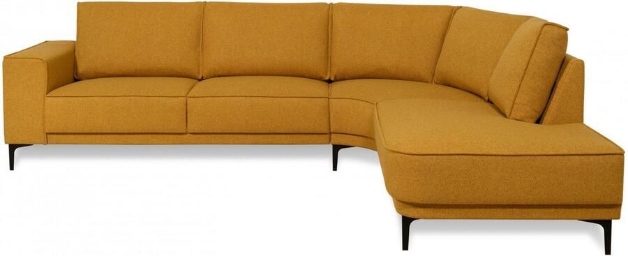 Places of Style Hoekbank CASINA met ronde ottoman poef voetenbank in een zachte chenille stof - Foto 7