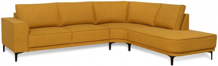 Places of Style Hoekbank CASINA met ronde ottoman poef voetenbank in een zachte chenille stof - Foto 10