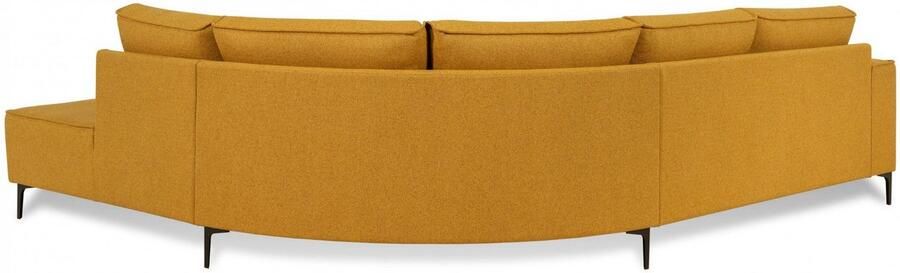 Places of Style Hoekbank CASINA met ronde ottoman poef voetenbank in een zachte chenille stof - Foto 11