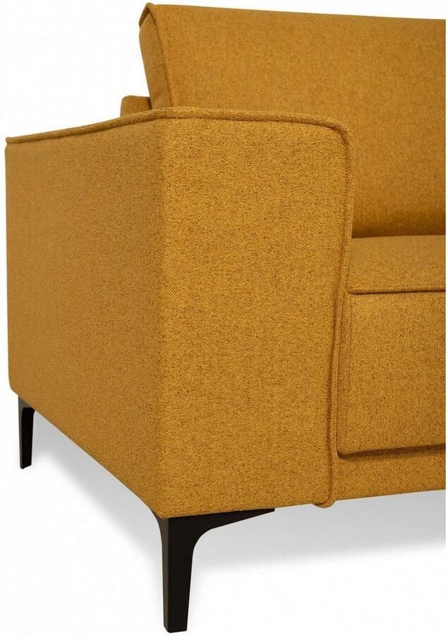 Places of Style Hoekbank CASINA met ronde ottoman poef voetenbank in een zachte chenille stof - Foto 3