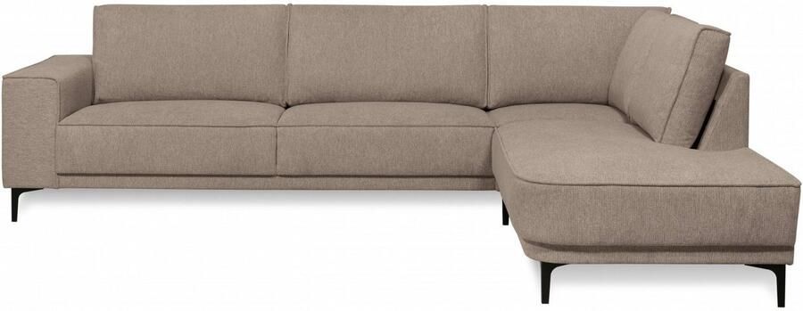 Places of Style Hoekbank CASINA met ronde ottoman poef voetenbank in een zachte chenille stof - Foto 5