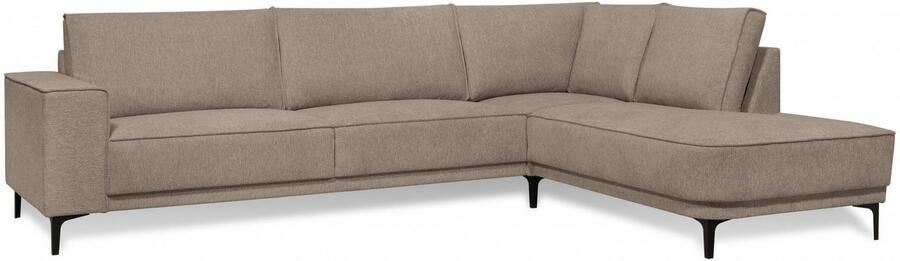 Places of Style Hoekbank CASINA met ronde ottoman poef voetenbank in een zachte chenille stof - Foto 8