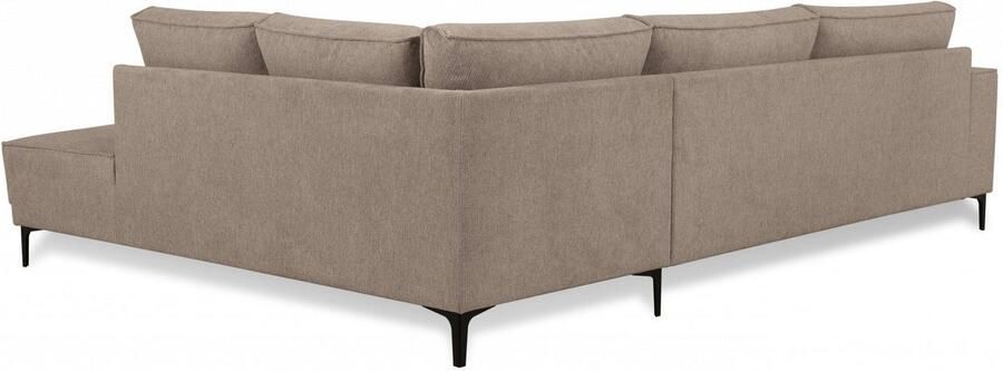 Places of Style Hoekbank CASINA met ronde ottoman poef voetenbank in een zachte chenille stof - Foto 6