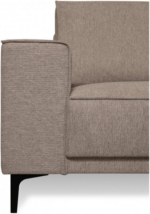 Places of Style Hoekbank CASINA met ronde ottoman poef voetenbank in een zachte chenille stof - Foto 4