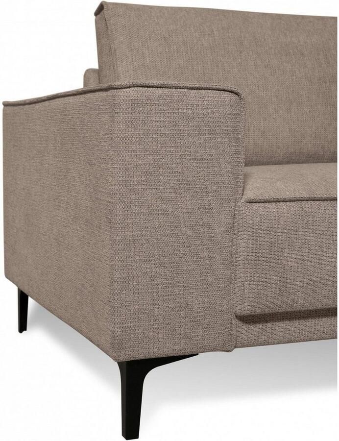 Places of Style Hoekbank CASINA met ronde ottoman poef voetenbank in een zachte chenille stof - Foto 2