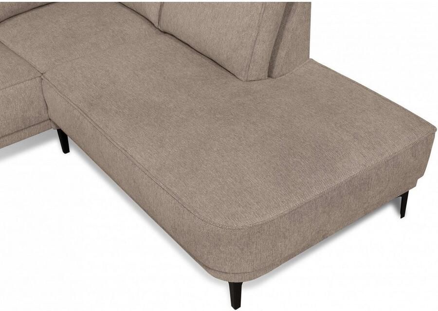 Places of Style Hoekbank CASINA met ronde ottoman poef voetenbank in een zachte chenille stof - Foto 3