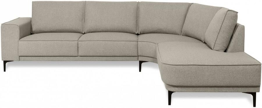 Places of Style Hoekbank CASINA met ronde ottoman poef voetenbank in een zachte chenille stof - Foto 7