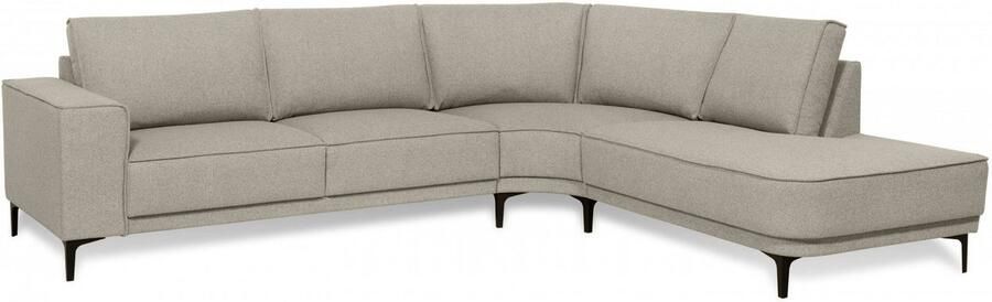 Places of Style Hoekbank CASINA met ronde ottoman poef voetenbank in een zachte chenille stof - Foto 10