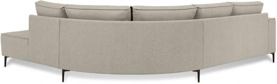 Places of Style Hoekbank CASINA met ronde ottoman poef voetenbank in een zachte chenille stof - Foto 11