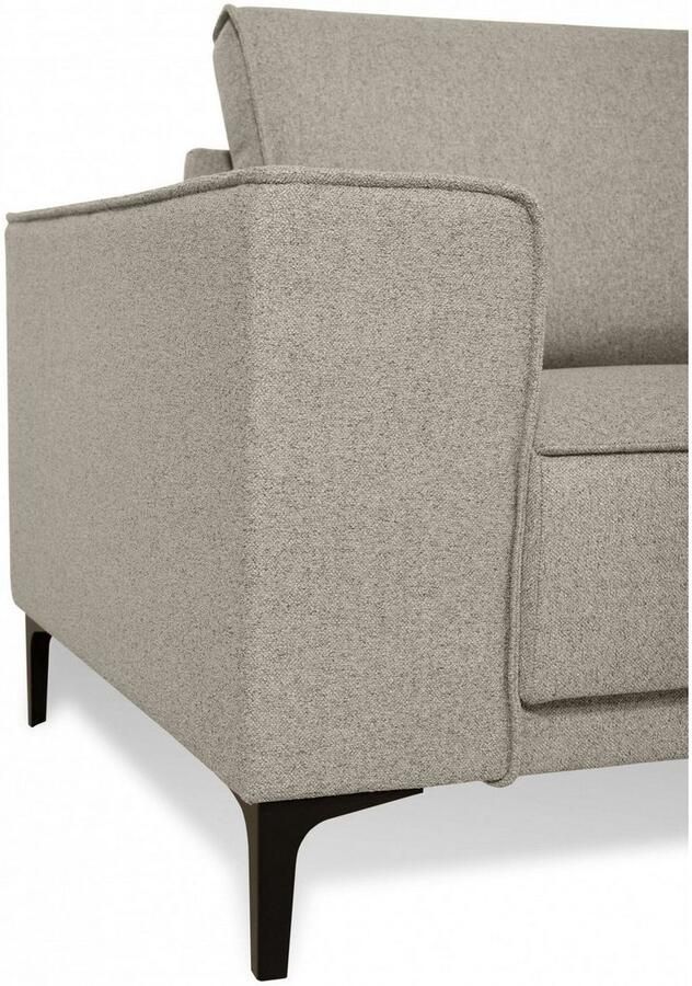 Places of Style Hoekbank CASINA met ronde ottoman poef voetenbank in een zachte chenille stof - Foto 4