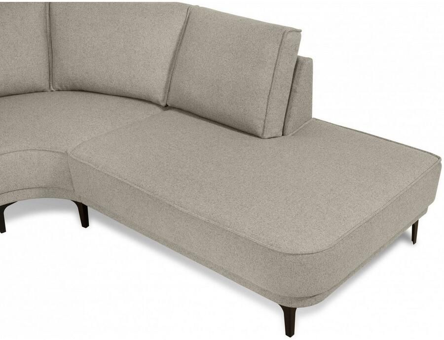 Places of Style Hoekbank CASINA met ronde ottoman poef voetenbank in een zachte chenille stof - Foto 2