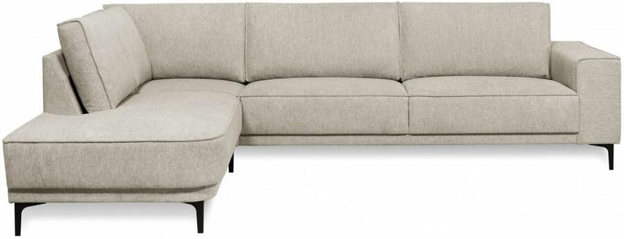 Places of Style Hoekbank CASINA met ronde ottoman poef voetenbank in een zachte chenille stof - Foto 5