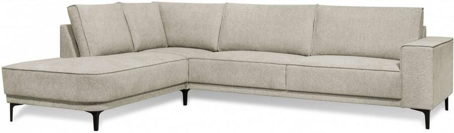 Places of Style Hoekbank CASINA met ronde ottoman poef voetenbank in een zachte chenille stof - Foto 8