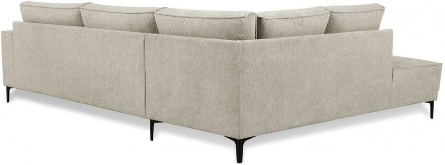 Places of Style Hoekbank CASINA met ronde ottoman poef voetenbank in een zachte chenille stof - Foto 6