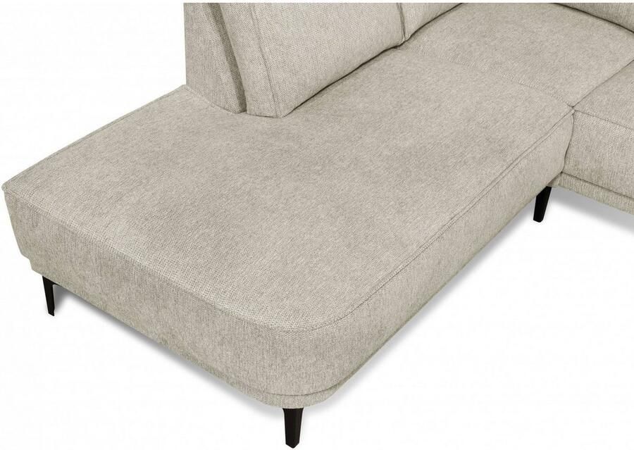 Places of Style Hoekbank CASINA met ronde ottoman poef voetenbank in een zachte chenille stof - Foto 3