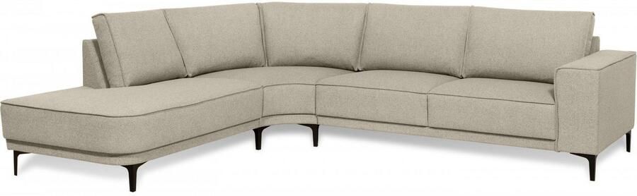 Places of Style Hoekbank CASINA met ronde ottoman poef voetenbank in een zachte chenille stof - Foto 10