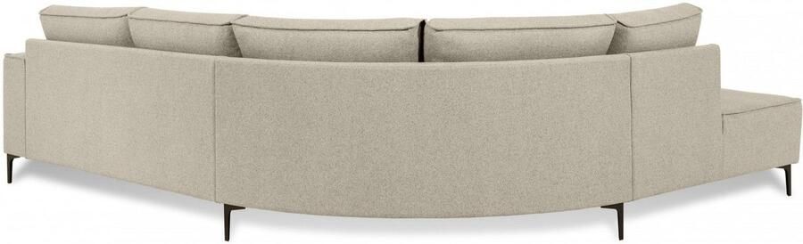 Places of Style Hoekbank CASINA met ronde ottoman poef voetenbank in een zachte chenille stof - Foto 11